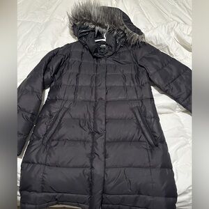 The North Face Women's Black Puffer Jacket with Faux Fur Hood